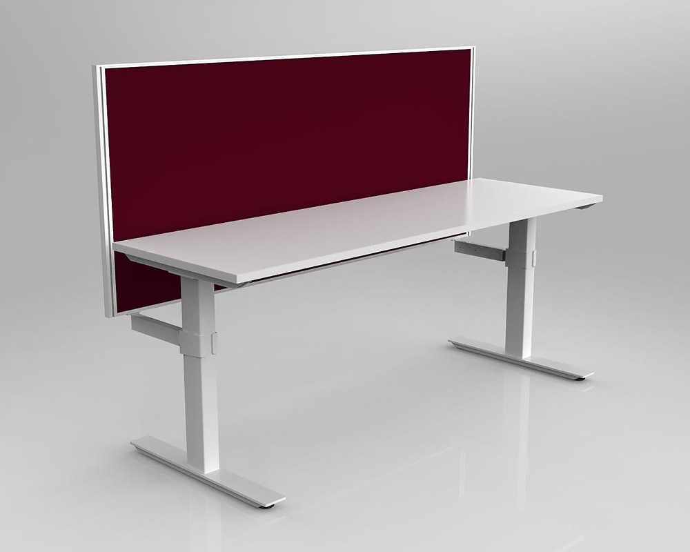 Agile Fixed Height Workstation - rectangle leg - with Studio 50 Screen